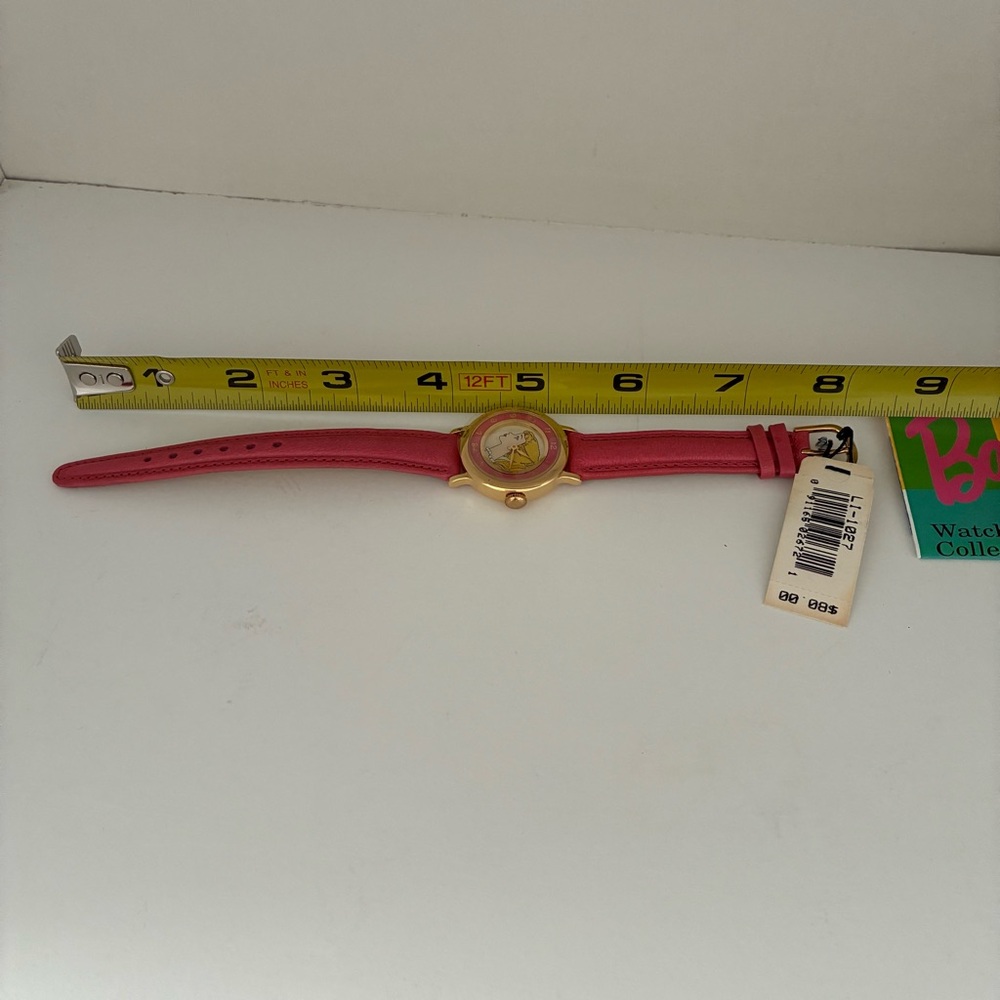 NWT Barbie Pretty And Pink Fossil Watch Boxed Set. 1994 Ltd Ed.. Pink Leather - Picture 15 of 16